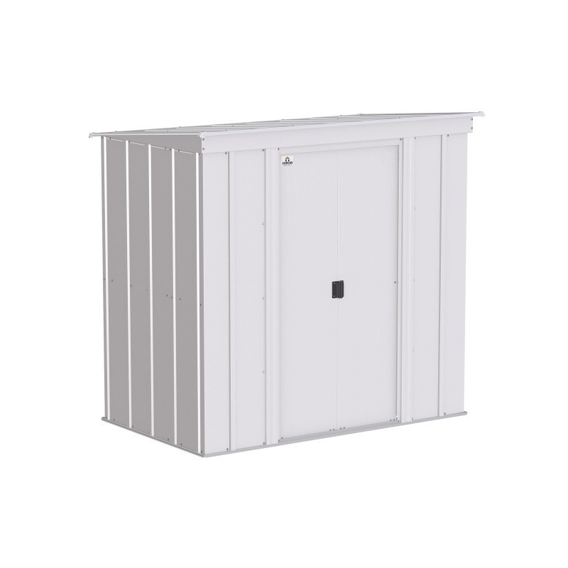 Arrow 6x4 Classic Steel Storage Shed Kit - Flute Grey (CLP64FG)