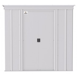 Arrow 6x4 Classic Steel Storage Shed Kit - Flute Grey (CLP64FG)