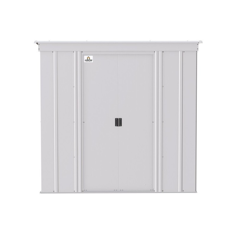 Arrow 6x4 Classic Steel Storage Shed Kit - Flute Grey (CLP64FG)