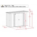 Arrow 8x4 Classic Steel Storage Shed Kit - Blue Grey (CLP84BG) Arrow 8x4 Classic Steel Storage Shed Kit - Blue Grey (CLP84BG)