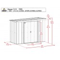 Arrow 8x4 Classic Steel Storage Shed Kit - Blue Grey (CLP84BG)