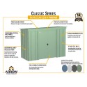 Arrow 8x4 Classic Steel Storage Shed Kit - Blue Grey (CLP84BG) Arrow 8x4 Classic Steel Storage Shed Kit - Blue Grey (CLP84BG)