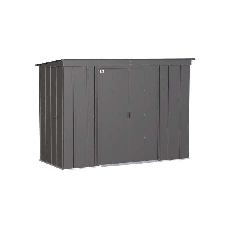 Arrow 8x4 Classic Steel Storage Shed Kit - Charcoal (CLP84CC)