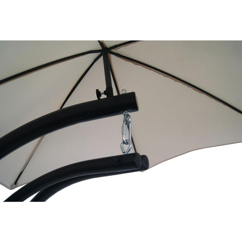 Blue Wave Hanging Lounge w/ Shade Canopy - Canvas Beige (NU3215)