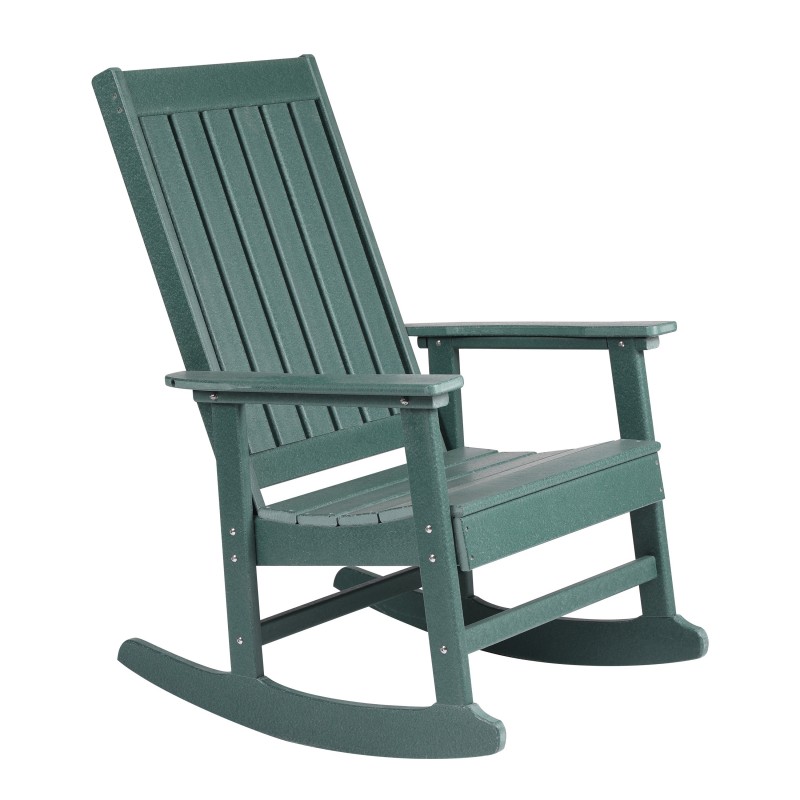 Blue Wave Ez-Care Tek-Wood Adirondack Rocker Chair - Hunter Green (NU6916)