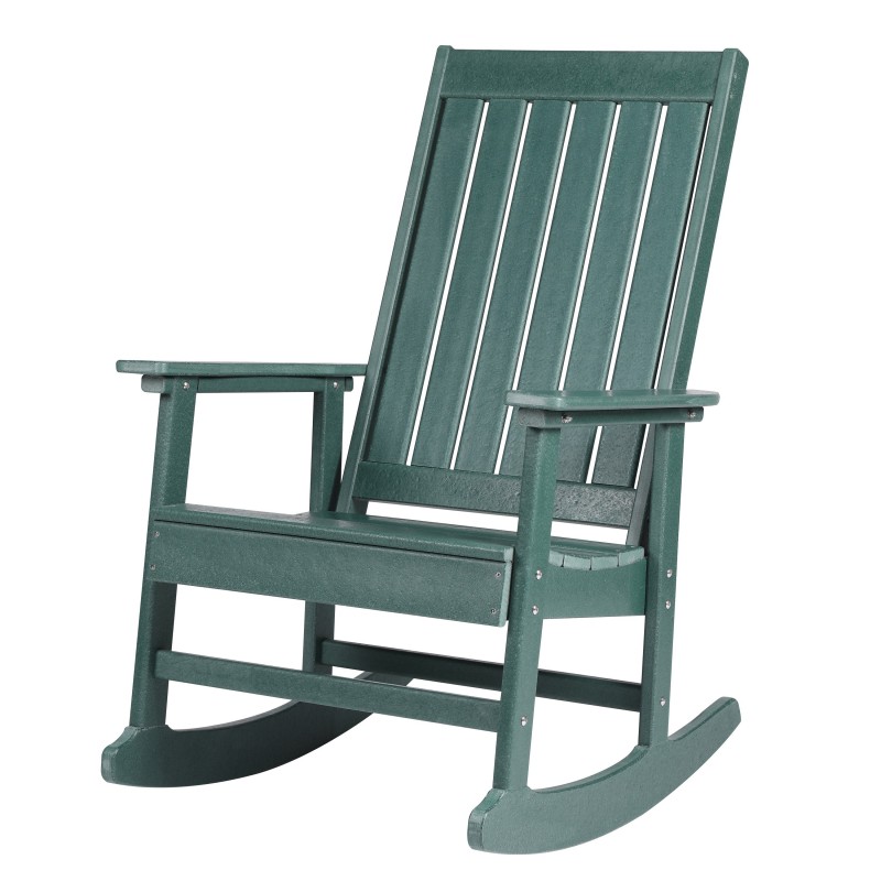 Blue Wave Ez-Care Tek-Wood Adirondack Rocker Chair - Hunter Green (NU6916)