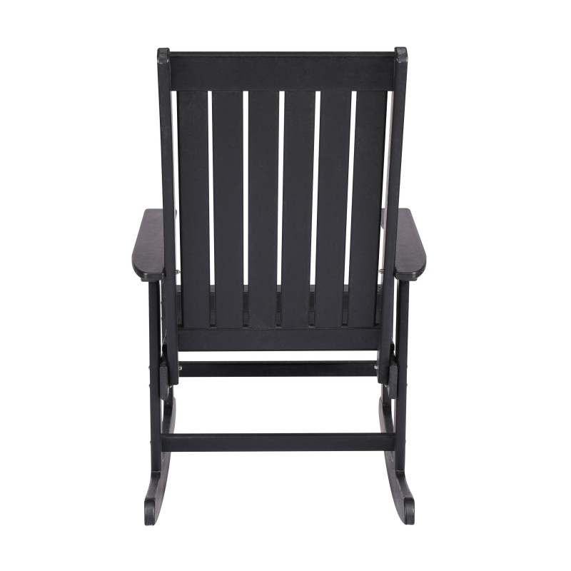 Blue Wave Ez-Care Tek-Wood Adirondack Rocker Chair - Black (NU6914)