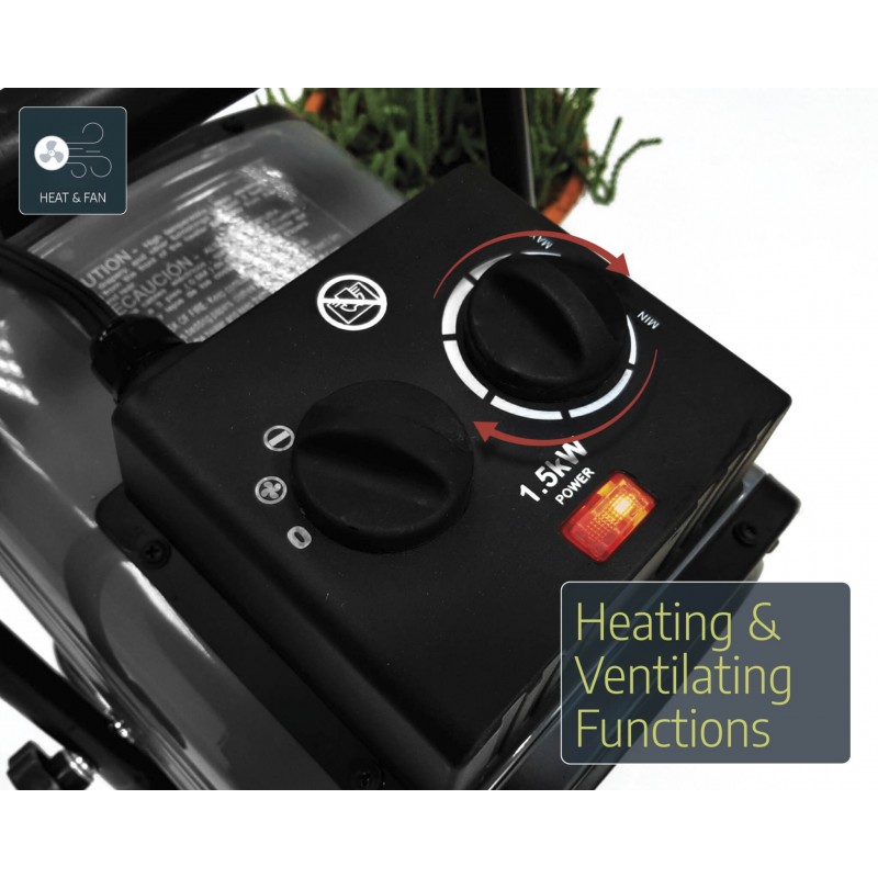 Palram 1500W Portable Fan Heater / Humidity Controller (HG1040)