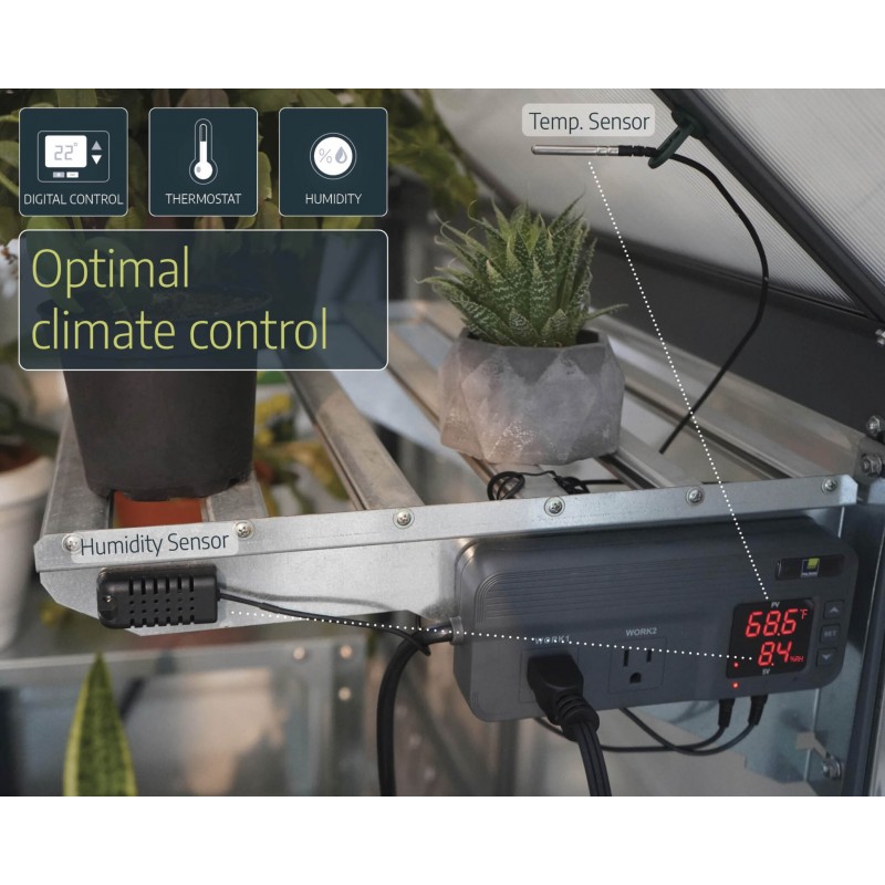 Palram 1500W Portable Fan Heater / Humidity Controller (HG1040)