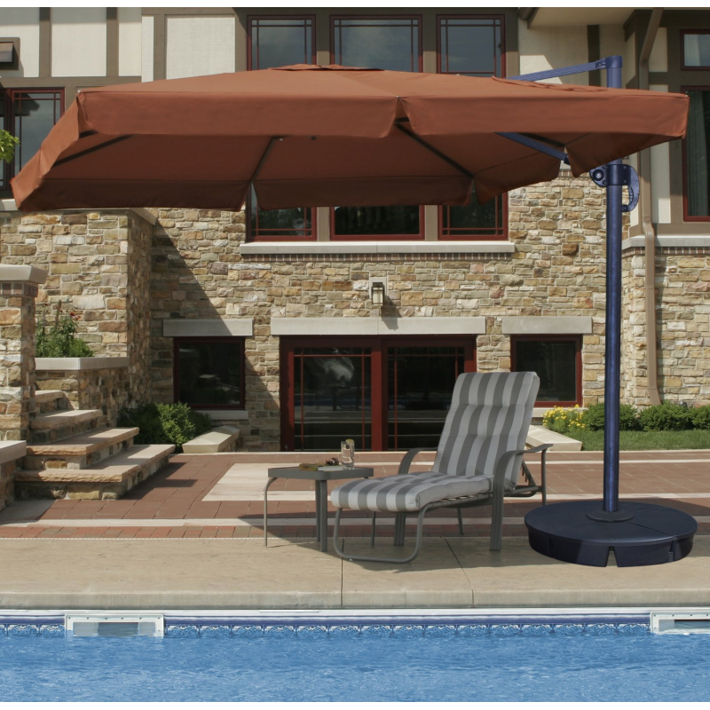 Blue Wave 10 ft Square Santorini II Cantilever Umbrella - Terra Cotta (NU6190)