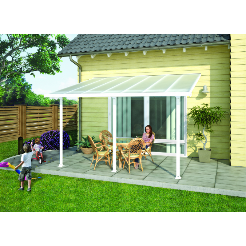 Palram Feria 10x18 Patio Cover Kit - White (HG9318)