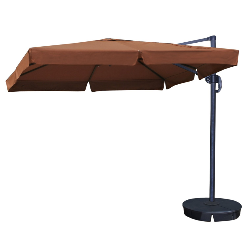 Blue Wave 10 ft Square Santorini II Cantilever Umbrella - Terra Cotta (NU6190)