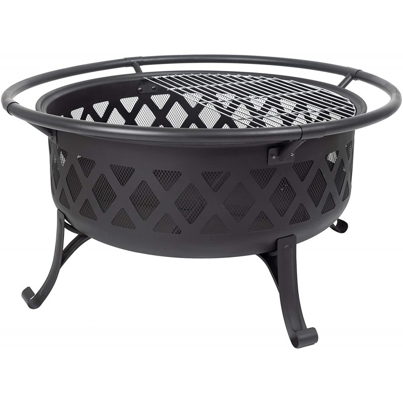 Pleasant Hearth Traverse Fire Pit - Black (OFW888R)