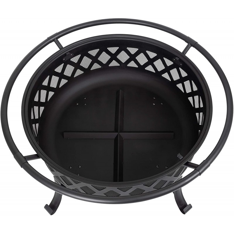Pleasant Hearth Traverse Fire Pit - Black (OFW888R)