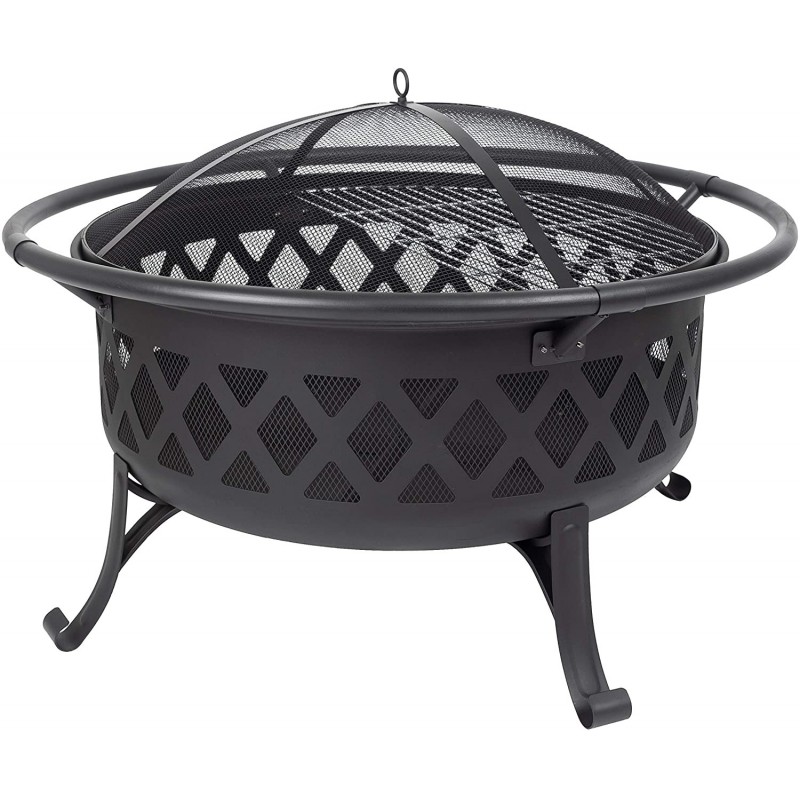 Pleasant Hearth Traverse Fire Pit - Black (OFW888R)