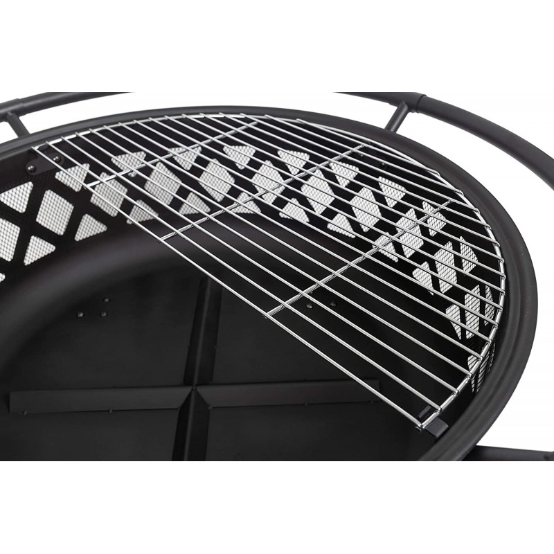 Pleasant Hearth Traverse Fire Pit - Black (OFW888R)