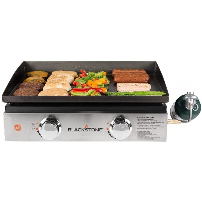 Blackstone 22 in. Tabletop Griddle with Stainless Steel Front Plate Without Hood (1666)