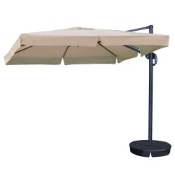Blue Wave 10 ft Square Santorini II Cantilever Umbrella - Sunbrella Acrylic Antique Beige (NU6175)