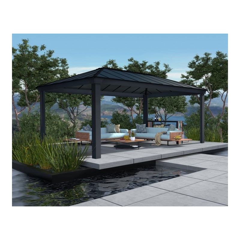Palram Dallas 4900 Gazebo Kit - Gray (HG9145)