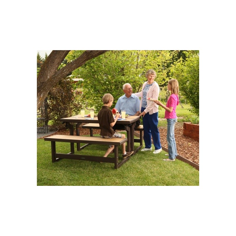 Lifetime Faux Wood Convertible Bench 60054