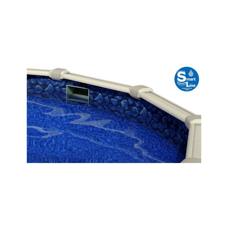 Bluewave 27 ft. Round Boulder Swirl Overlap Liner - NL364407