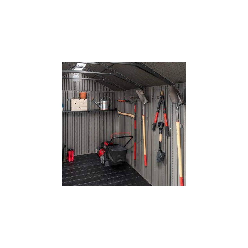 Lifetime 20x8 Outdoor Storage Shed Kit w/ Floor- Light Brown (60351)