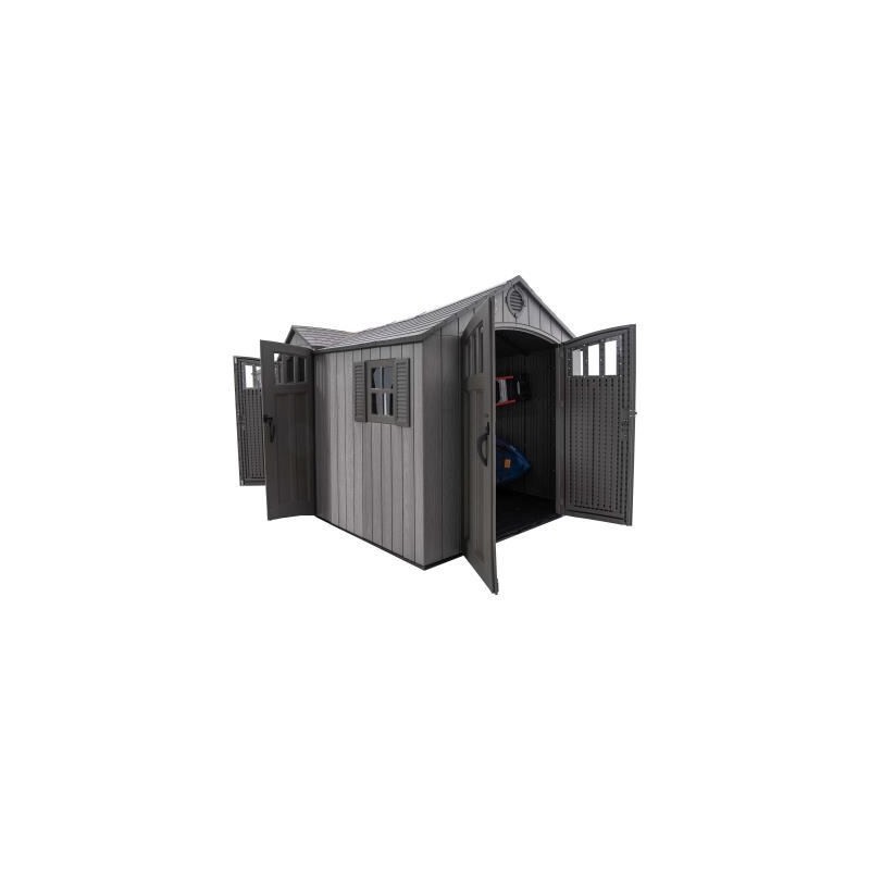 Lifetime 20x8 Outdoor Storage Shed Kit w/ Floor- Light Brown (60351)