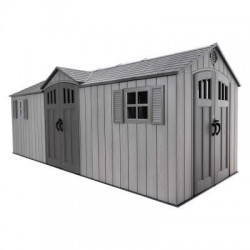 Lifetime 20x8 Outdoor Storage Shed Kit w/ Floor- Light Brown (60351)
