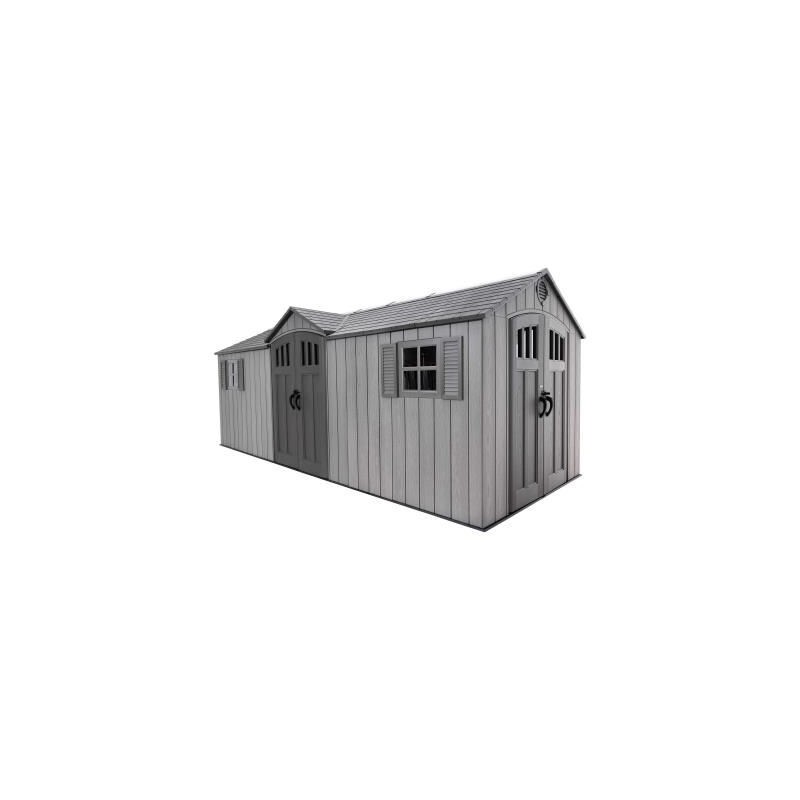 Lifetime 20x8 Outdoor Storage Shed Kit w/ Floor- Light Brown (60351)