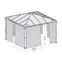 Palram - Canopia Palermo 4300 Gazebo Netting Kit - Gray (HG1064)