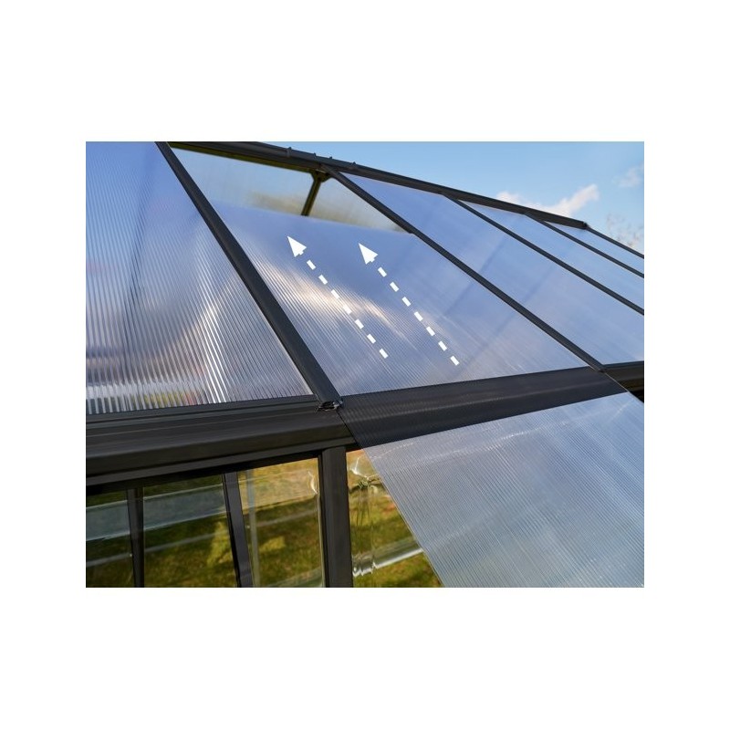 Palram - Canopia 6x4 Mythos Greenhouse Kit - Gray (HG5005Y)