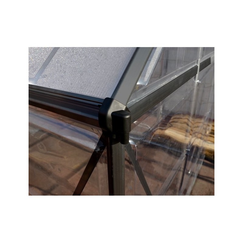 Palram - Canopia 6x4 Mythos Greenhouse Kit - Gray (HG5005Y)