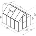 Palram - Canopia 6x8 Mythos Hobby Greenhouse Kit - Gray (HG5008Y)