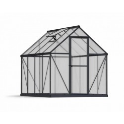 Palram - Canopia 6x8 Mythos Hobby Greenhouse Kit - Gray (HG5008Y)