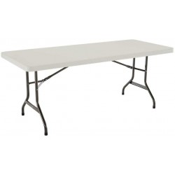 Lifetime 4- Pack 6 ft. Commercial Folding Table - Almond (42900)