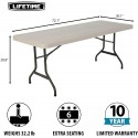 Lifetime 4- Pack 6 ft. Commercial Folding Table - Almond (42900)