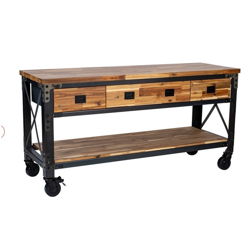 Duramax Darby 72 in. Kitchen Island Desk with Drawers (68051)