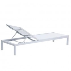 Duramax Niki 5-Position White Lounger (68073)