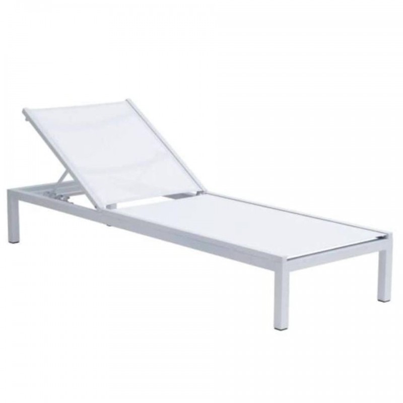 Duramax Niki 5-Position White Lounger (68073)