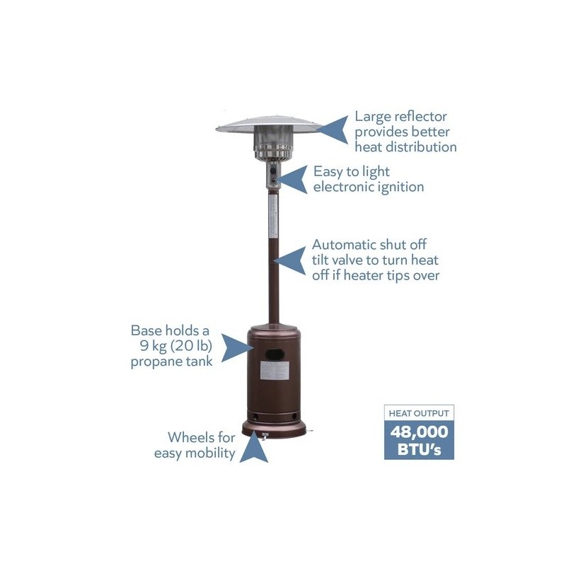 Blue Sky Outdoor Gas Patio Heater - Hammered Bronze (PHG8732BZ)