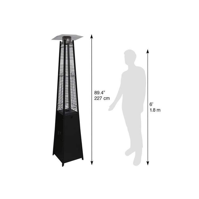 Blue Sky Outdoor Liquid Propane Patio Heater - Black Steel (PHPG8919B)