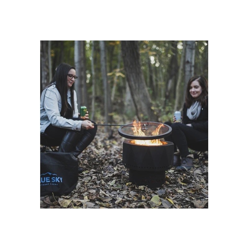 Blue Sky Ridge Fire Pit with Spark Screen and Screen Lift - Black (PFP1513-C)