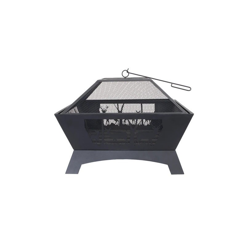 Blue Sky Outdoor 28 in. Square Fire Pit - Deer Family (WBFP28SQ-OD)