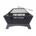 Blue Sky Outdoor 28 in. Square Fire Pit - Deer Family (WBFP28SQ-OD)