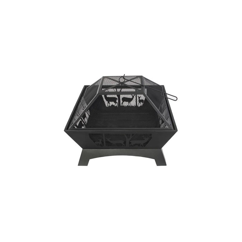 Blue Sky Outdoor 28 in. Square Fire Pit - Deer Family (WBFP28SQ-OD)
