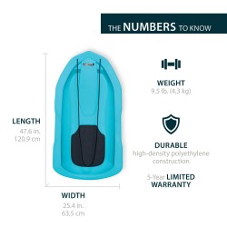 Lifetime 2-Pack 48 in. Snow Sled - Aqua (91141)