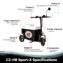 Cruzin Cooler 48 V Mobile Scooter Cooler (CZ-HBSportX)