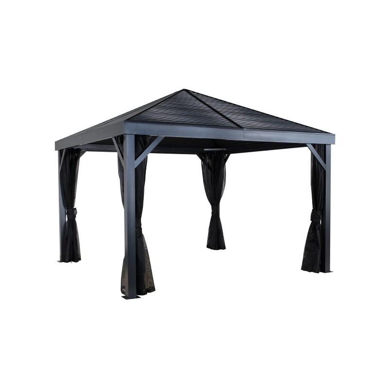 Sojag 12x12 South Beach Aluminum Gazebo - Light Grey (500-9167894)