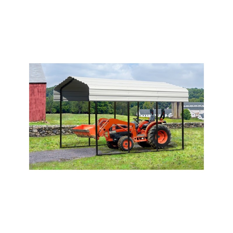 Arrow 10x15x9  Steel Carport Kit - Eggshell (CPH101509)