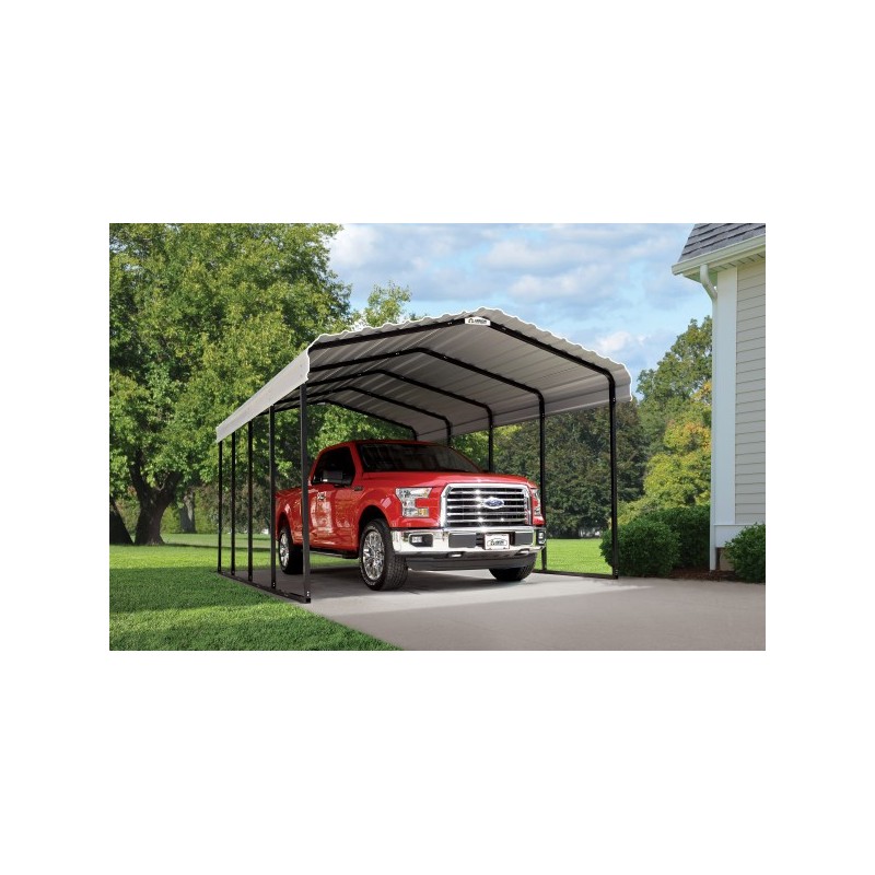 Arrow 12x20x9  Steel Carport Kit - Eggshell (CPH122009)